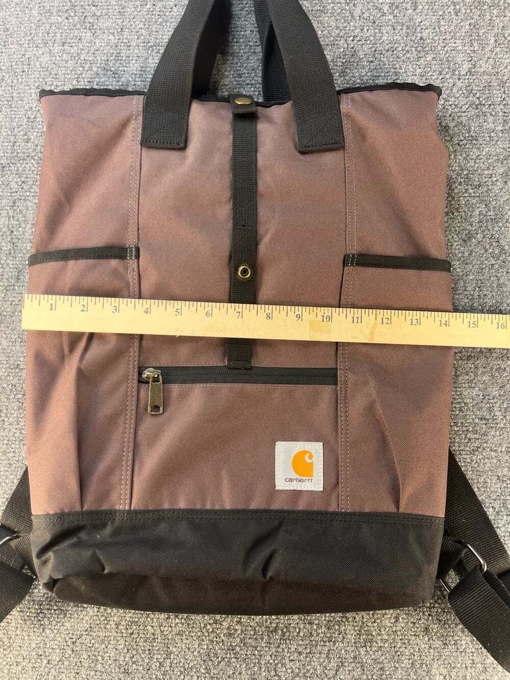 Carhartt Convertible Backpack Tote Bag Brown - Picture 5 of 12